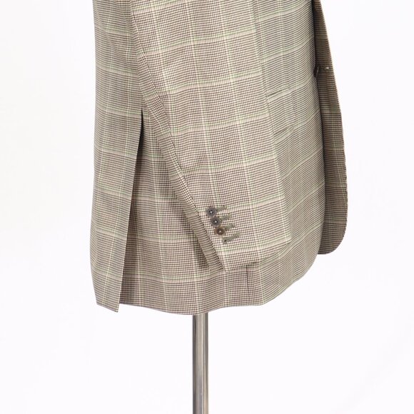 Brioni 42R Beige Check 3-Button Sport Coat Blazer Jacket T269 - Picture 8 of 11